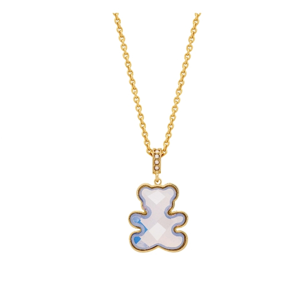Swarovski gold plated bear pendant necklace